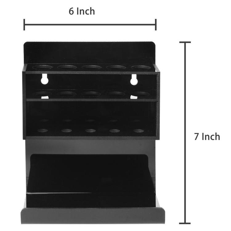 Wall-Mounted 2-Tier Acrylic 10-Slot Dry Erase Marker and Eraser Holder Stand - MyGift Enterprise LLC