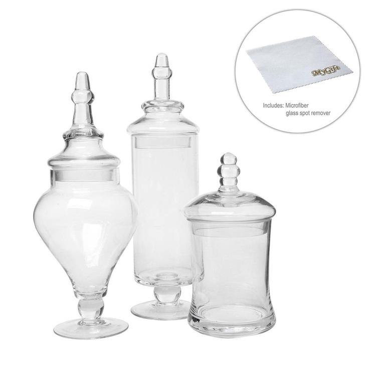 Designer Clear Glass Decorative Apothecary Jars – MyGift