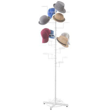 Freestanding Display Stand with 20 Circular Hooks for Hats and Wigs ...