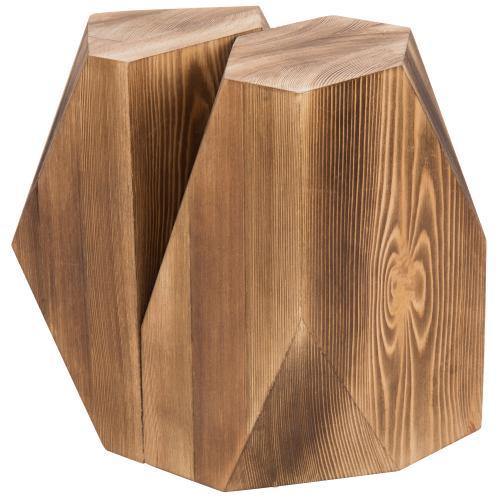 Geometric Style Wood Bookends - MyGift