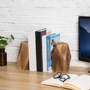 Geometric Style Wood Bookends - MyGift