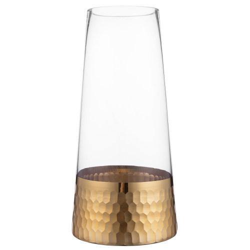 Glass Vase with Golden Honeycomb Base - MyGift