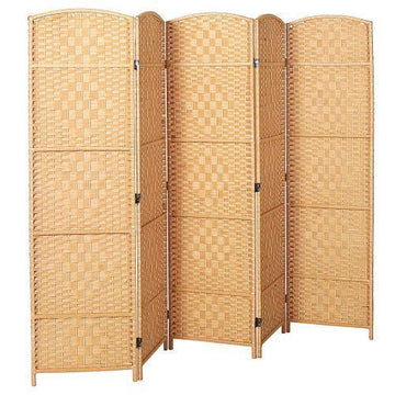 Handwoven Bamboo 5 Panel Room Divider – MyGift