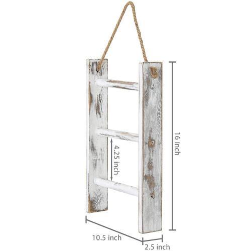 Hanging Whitewashed Wood Hand Towel Ladder, Set of 2 – MyGift