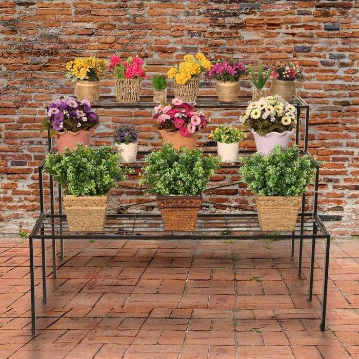 Industrial Metal Shelf Plant Display Rack - MyGift