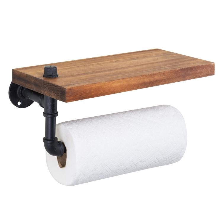 Modern Rustic Solid Wood Toilet Paper Holder / Dispenser
