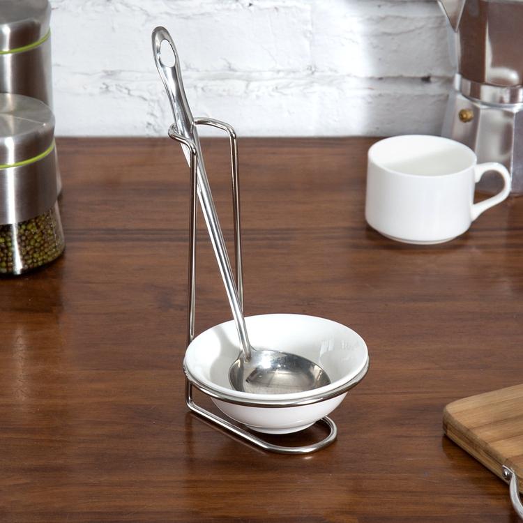 Ladle Holder Chrome Utensil Rest