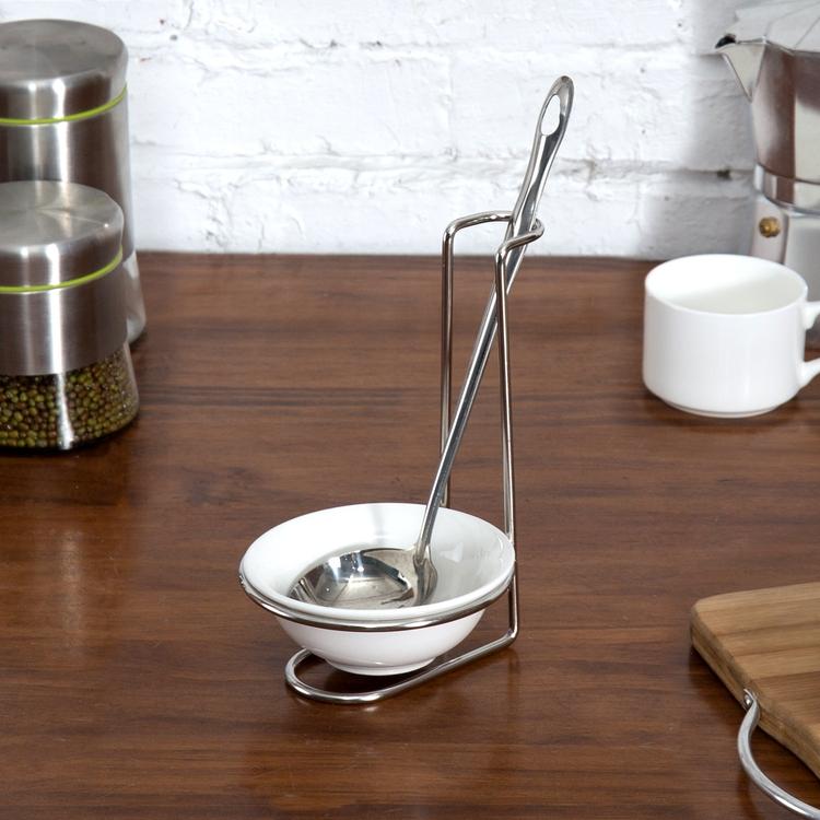 Ladle Holder Chrome Utensil Rest