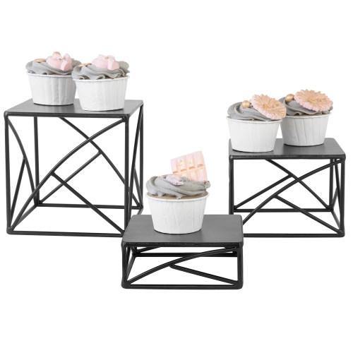 Matte Black Metal Nesting Display Risers, Set of 3 – MyGift