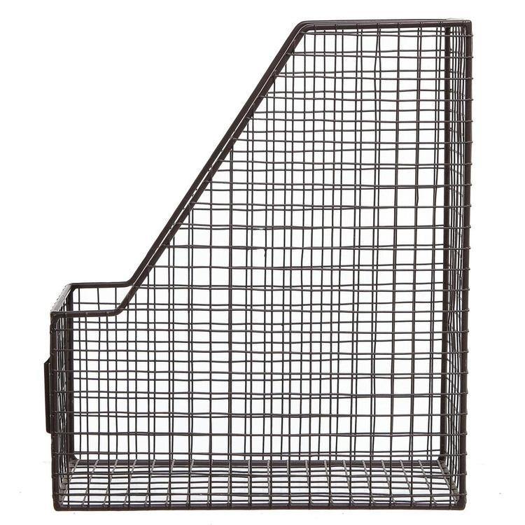 Metal Mesh Magazine Holder with Chalkboard Labels, Set of 2 - MyGift