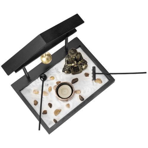 Mini Zen Sand Garden with Accessories and Tray