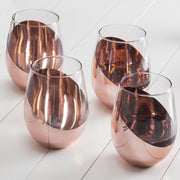 Modern Copper Stemless Wine Glasses, Set of 4 - MyGift Enterprise LLC