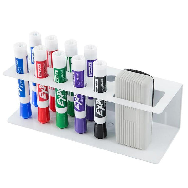 Modern White 10-slot Dry Erase Marker Rack – Mygift