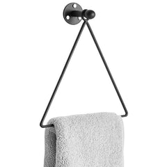 Modern Triangle Metal Towel Holder, Black
