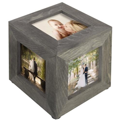 Picture Frame Keepsake Box, Grey Wood