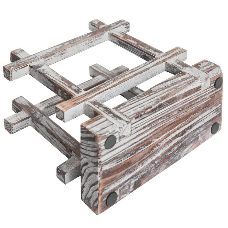 Rustic Barnwood Tabletop Napkin / Paper Towel Holder, Brown - MyGift Enterprise LLC