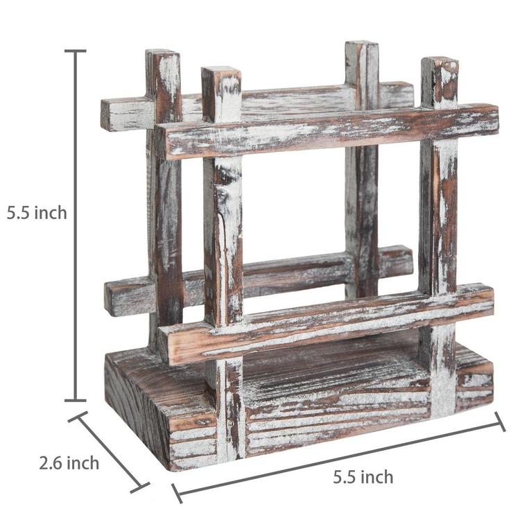 Rustic Barnwood Tabletop Napkin / Paper Towel Holder, Brown - MyGift Enterprise LLC