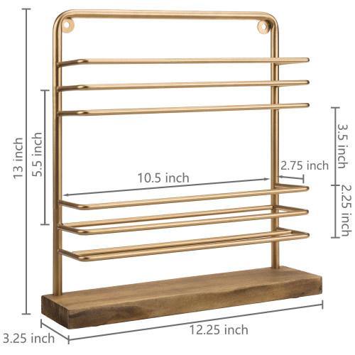 3 Tier Burnt Wood Kitchen Corner Shelf, Counter Spice and Condiment St –  MyGift