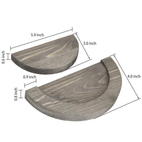 Rustic Gray Wood Semicircle Jewelry Display Board – MyGift