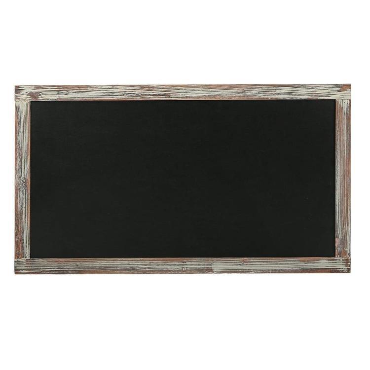 Rustic Wall-Mounted Torched Wood Chalkboard - MyGift