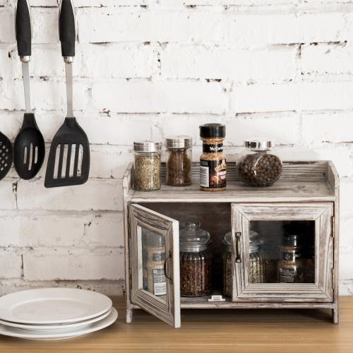 Rustic Wood Kitchen & Bathroom Countertop Cabinet - MyGift