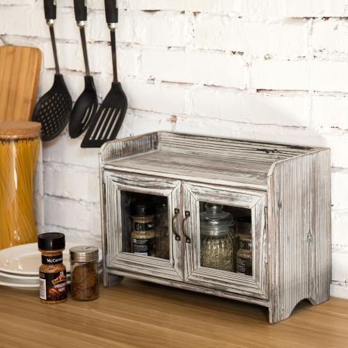 Rustic Wood Kitchen & Bathroom Countertop Cabinet - MyGift