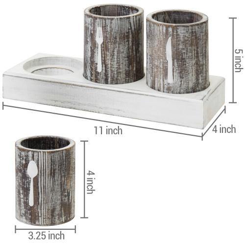 Rustic Torched Wood Tabletop Condiment Holder – MyGift