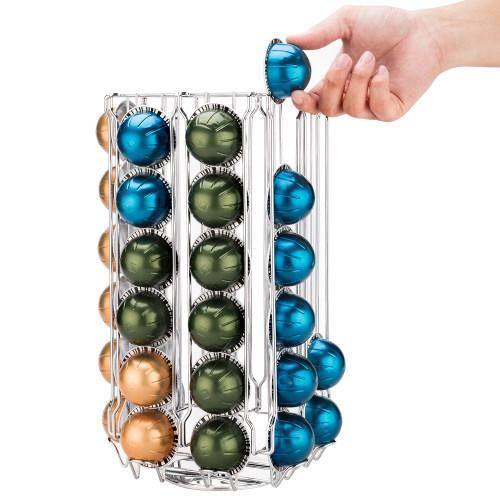 Stainless Steel Rotating Coffee Pod and Sleeve Organizer Rack – MyGift