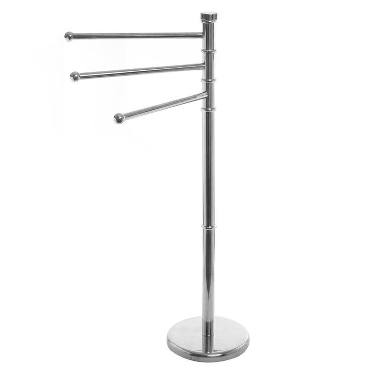 3 Tier Modern Stainless Steel Swivel Arm Towel Holder Rack - MyGift Enterprise LLC