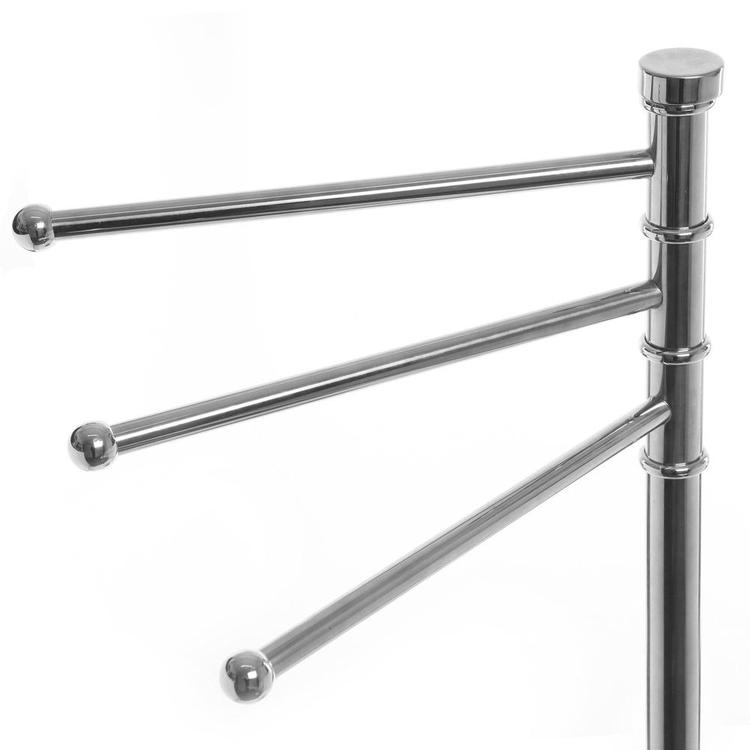 3 Tier Modern Stainless Steel Swivel Arm Towel Holder Rack - MyGift Enterprise LLC