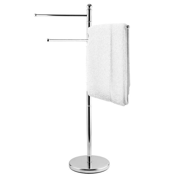 Stainless Steel Freestanding Towel Rack with 3 Swivel Arms – MyGift