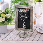 12-Inch Rustic Torched Wood Framed Tabletop Chalkboard Sign, Set of 2 - MyGift Enterprise LLC