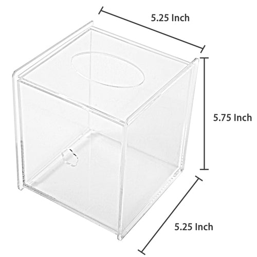 Clear Acrylic Tissue Box Cover, Square-MyGift