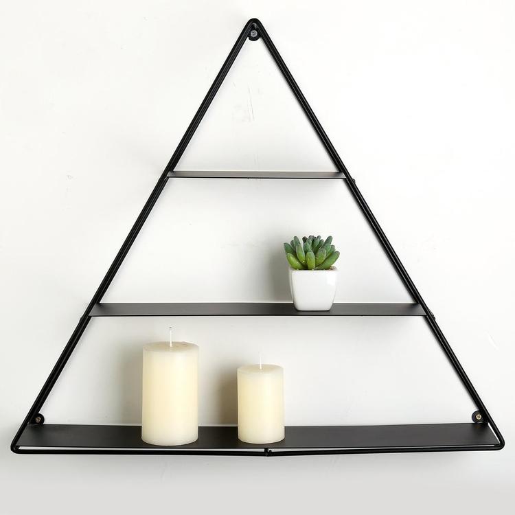 at Home Metal Triangle Matte Black Scarf Hanger