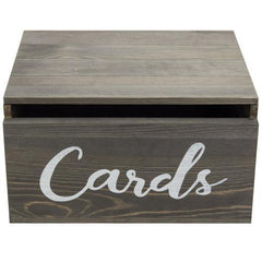 Wedding Card Box, Wood Reception Gift Card Box, Wall Mountable Card Holder  with Hinged Lid