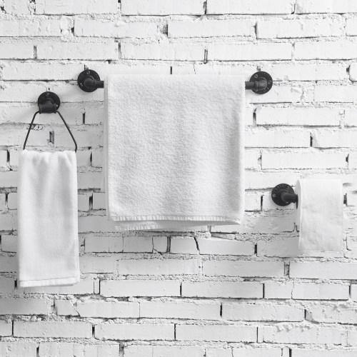 Wall Mounted Metal Pipe Bathroom Accessory Set - MyGift