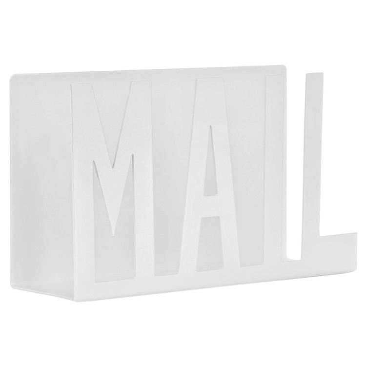 White Metal Desktop Cutout MAIL Letter Holder - MyGift Enterprise LLC