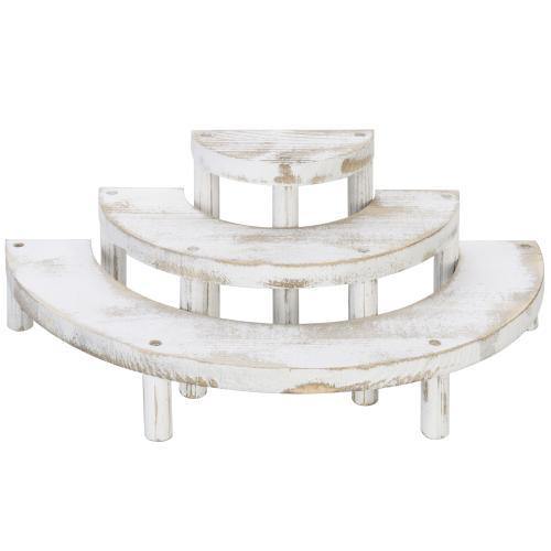 White Washed 3-Tier Retail Display Risers - MyGift