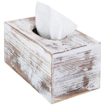 Whitewashed Tissue Box Cover, Rectangular – MyGift