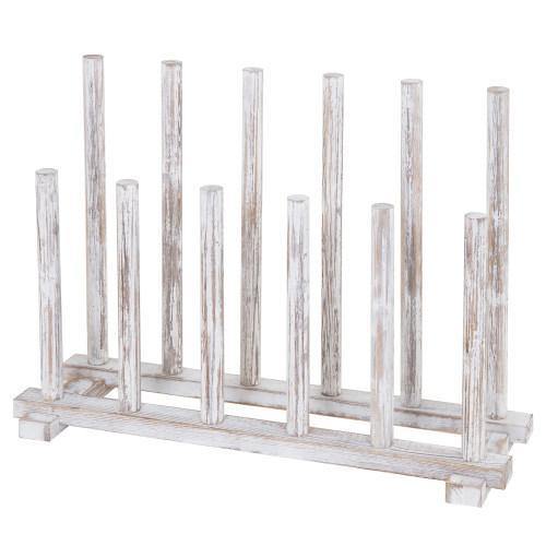 WELLAND 2-Tier Boot Storage Rack for Tall Boots and Shoes Holder 8 Pairs,  White Washed