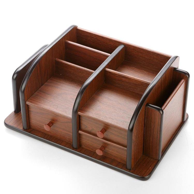 Wood Office Supplies Desk Organizer Rack - MyGift