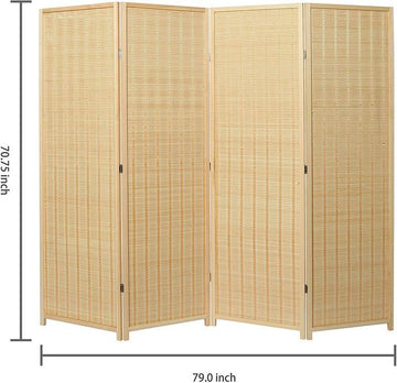 Woven Bamboo 4 Panel Room Divider – MyGift